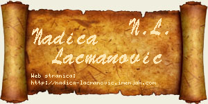 Nadica Lacmanović vizit kartica